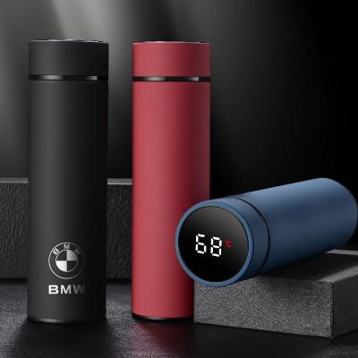 智能測溫304不銹鋼保溫杯磨砂商務(wù)茶杯車載便攜禮品水杯定制LOGO
